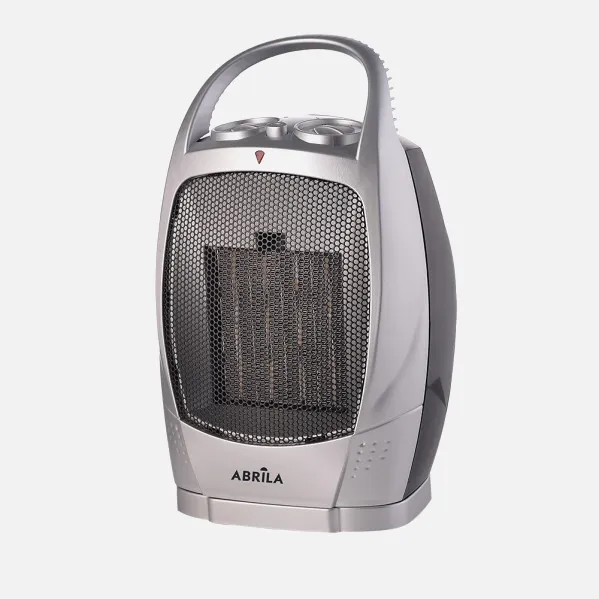 Fan Heater Ceramic 1500w Black/Silver Oscillating 2 Powers 3 Functions Therm.reg. Tip-over Protection 29x18,5x15cm