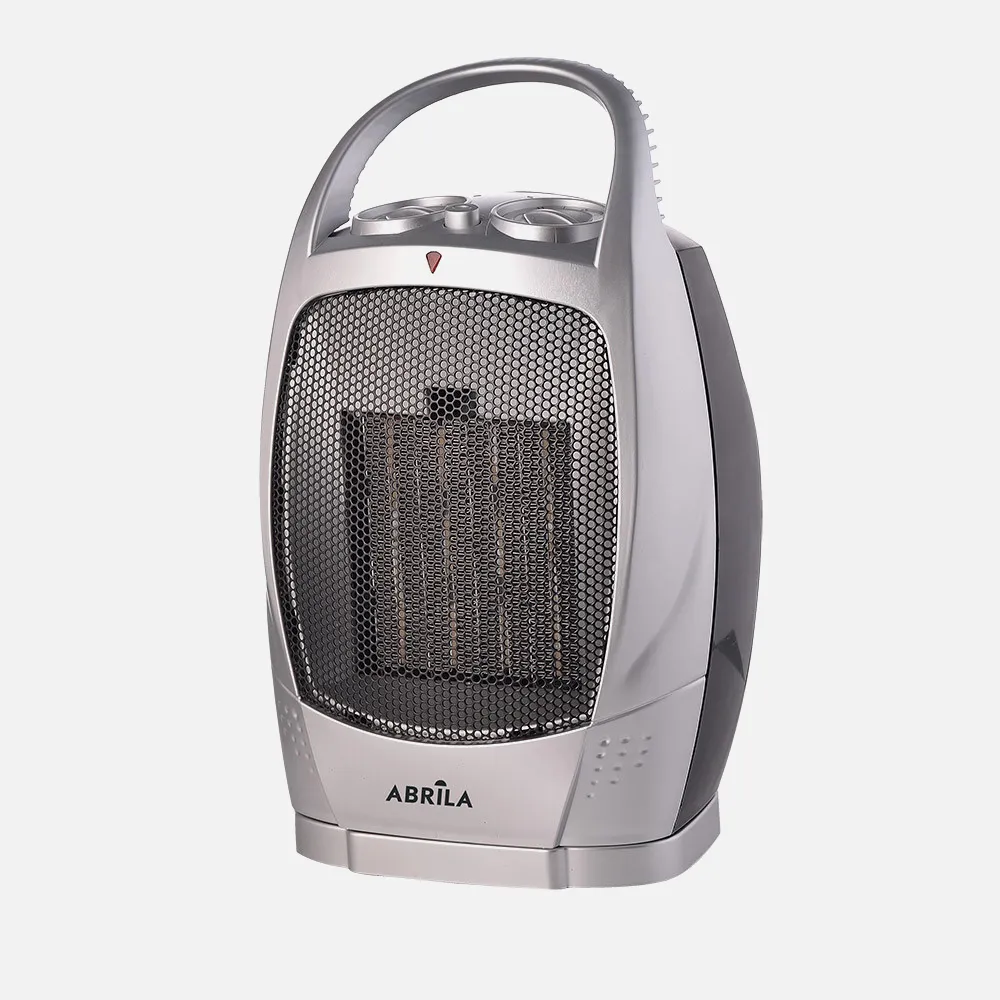 198641578 - Fan Heater Ceramic 1500w Black/Silver Oscillating 2 Powers 3 Functions Therm.reg. Tip-over Protection 29x18,5x15cm
