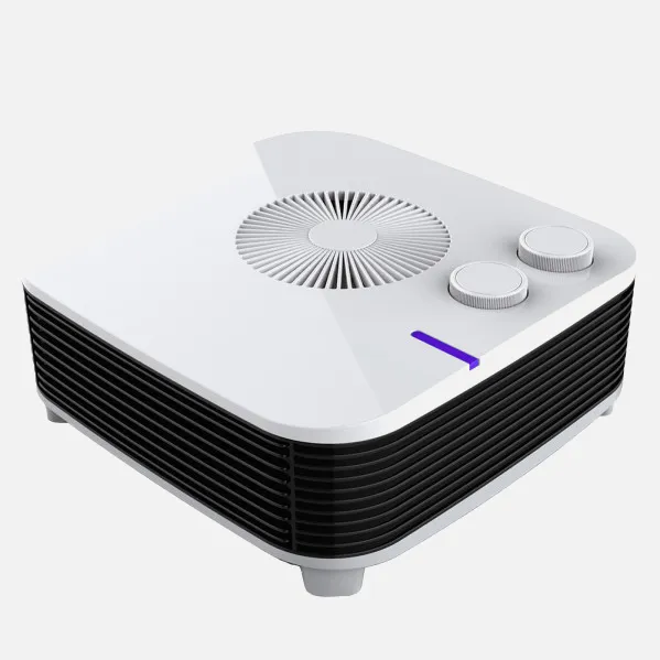 Fan Heater Electric Style 2000w White Horizontal 2 Powers.3 Functions Therm.reg. 11,5x26x26 Cm