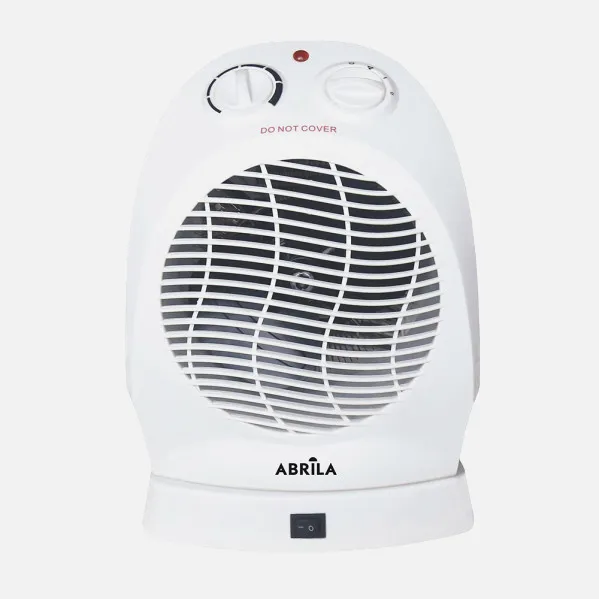 Fan Heater Elect.temple 2000w White Oscillating Thermostat Adj.2-Power 3-Function Tip-over Protection 29x21x16cm