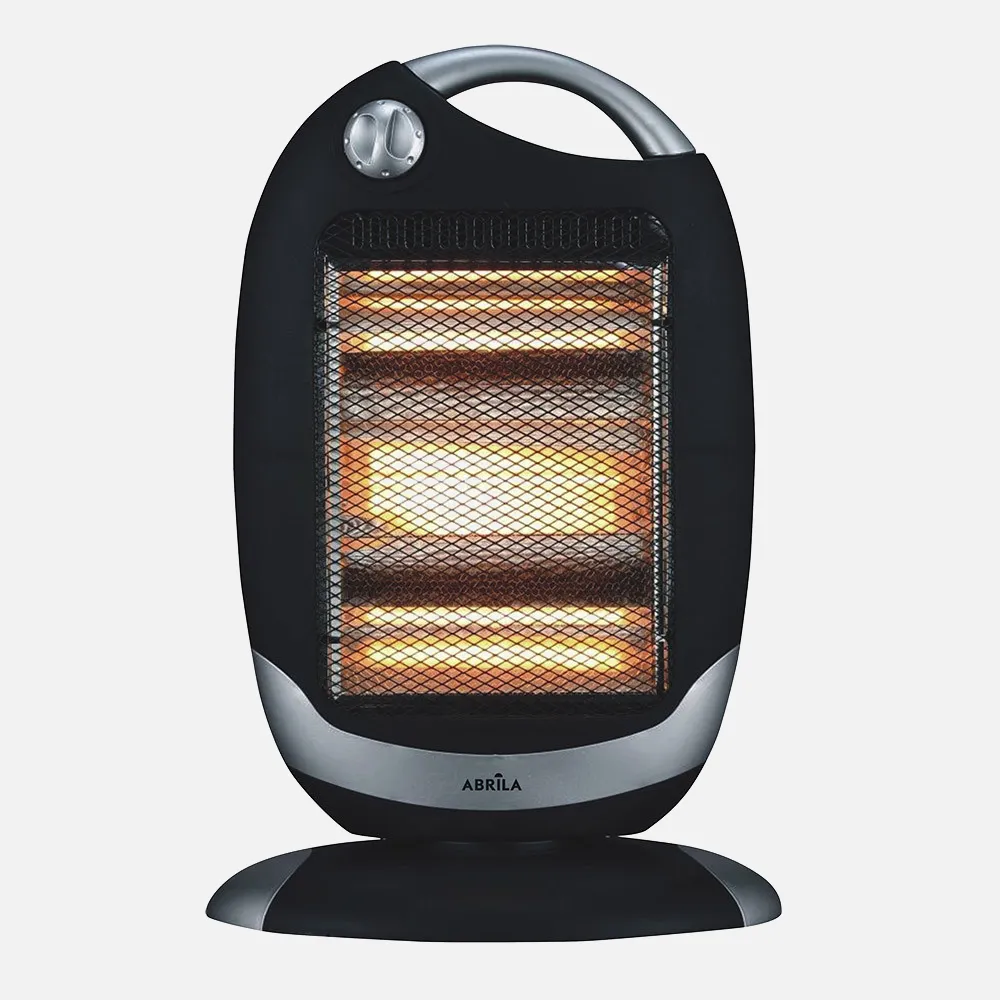 202351278 - Estufa Elect.candente 1200w Negro/plata 3potencias Oscilante 3elementos,asa Y Antivuelco 52x33x25cm