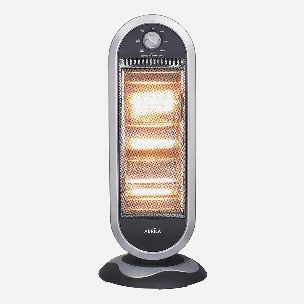 202341278 - Heater Elec.Radiant 1200w  Black/Silver 3-power Oscillating 3-element Carry handle And Tip-over protection 70x30x30cm