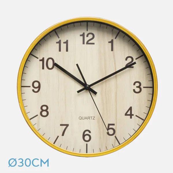 Wall Clock Soyala Beech 30d Continuous Movement