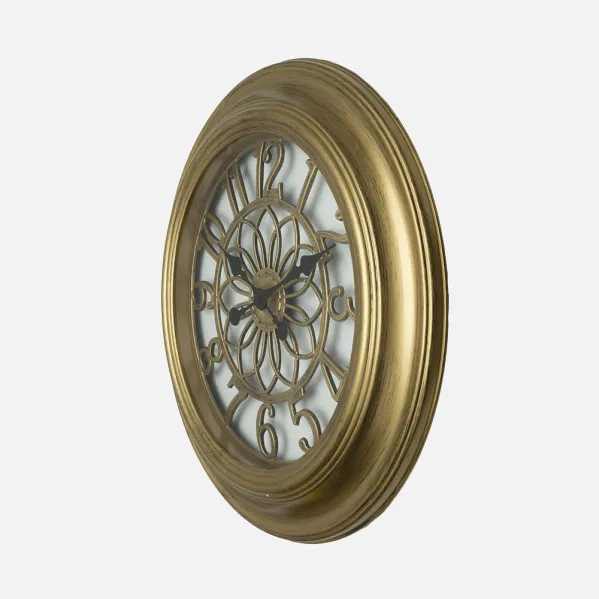 Reloj De Pared Kumico Oro 58d Agujas Retro Industrial Gran Tamaño 