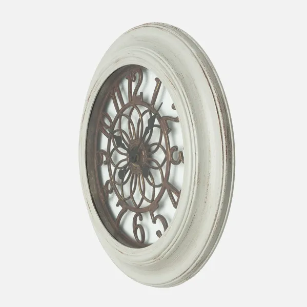 Reloj De Pared Kumico Blanco 58d Agujas Retro Industrial Gran Tamaño 