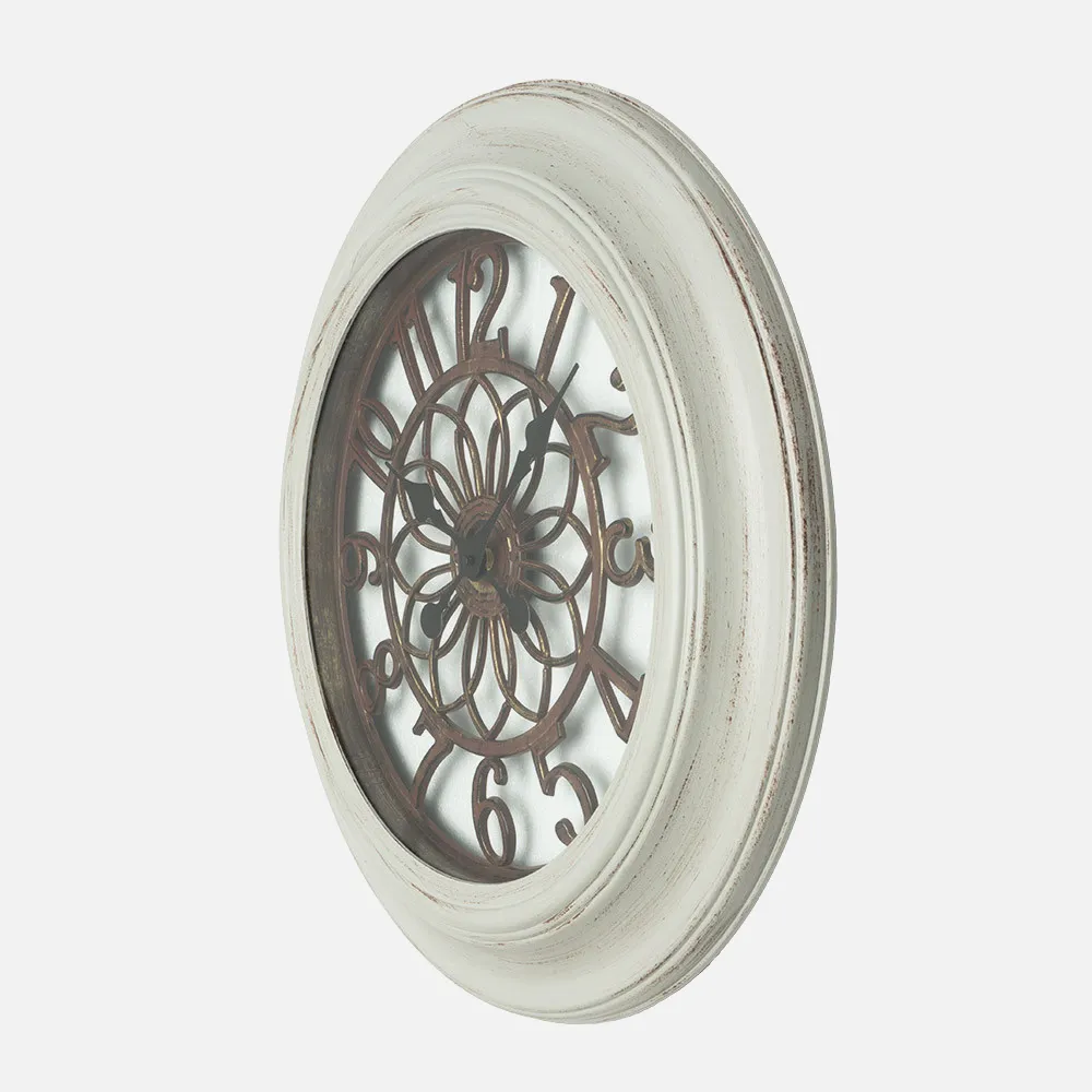 Reloj De Pared Kumico Blanco 58d Agujas Retro Industrial Gran Tamaño 