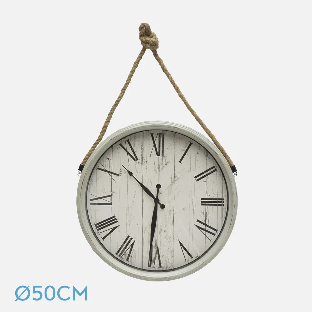 192510001 - Reloj De Pared Zaman Blanco 50d C/cuerda  Agujas Espada