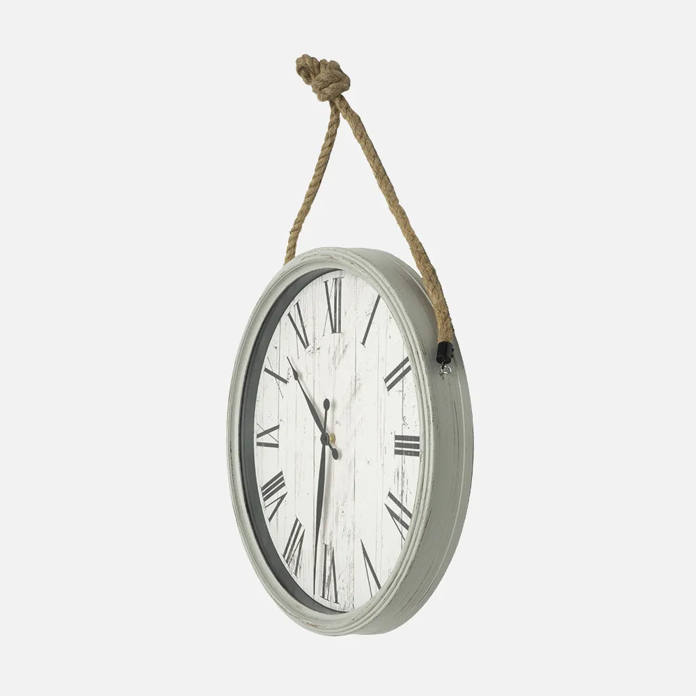 Reloj De Pared Zaman Blanco 50d C/cuerda  Agujas Espada