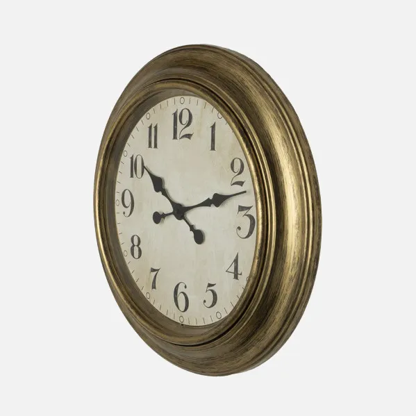 Reloj De Pared Lamba Oro 46d Agujas Retro