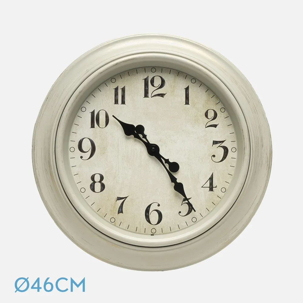 Reloj De Pared Lamba Blanco 46d Agujas Retro