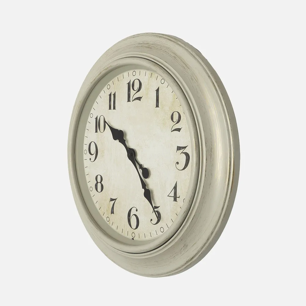 Reloj De Pared Lamba Blanco 46d Agujas Retro