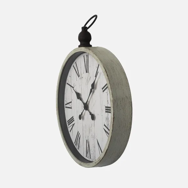 Wall Clock Velvet Beige 44x37,5x6cm Retro Hands