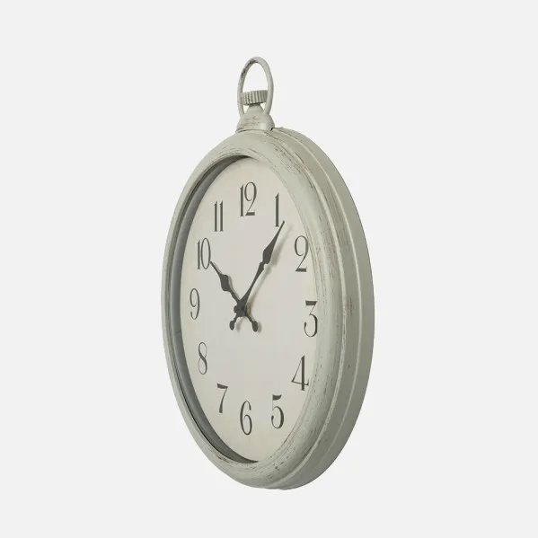 Reloj De Pared Epoca Blanco 41x35x5cm Mov.continuo