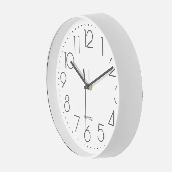 Wall Clock Minuto White 25d Cont. Movement