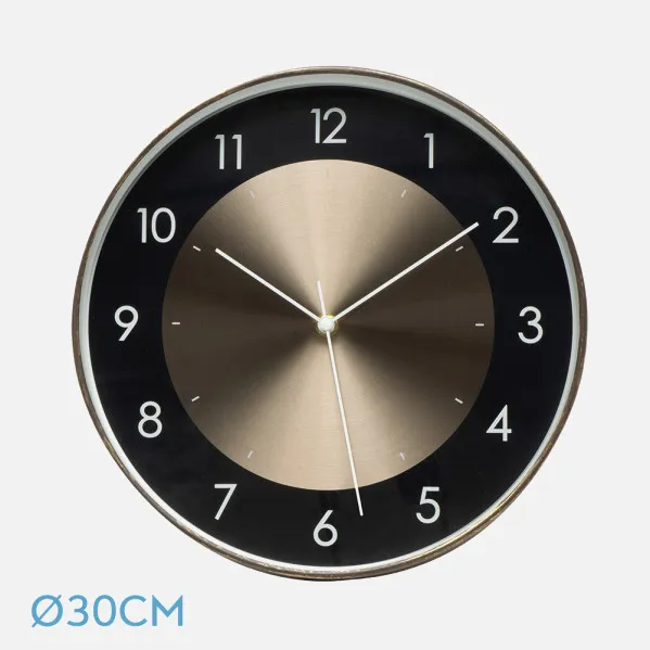 Wall Clock Berwin Aluminium-black 30d Continuous Movement