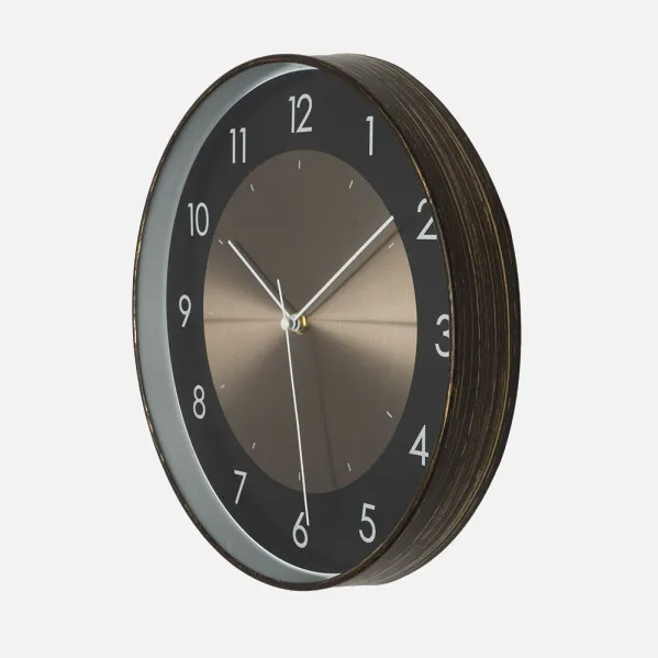 Wall Clock Berwin Aluminium-black 30d Continuous Movement