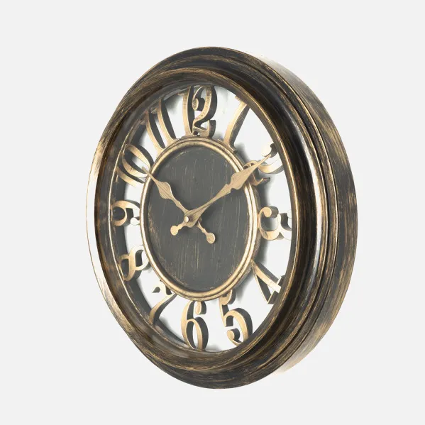 Wall Clock Limbo Aged Leather 33d Cont. Movement