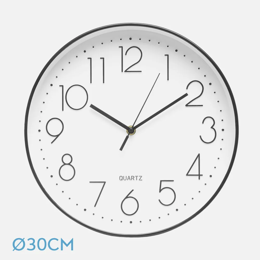 191110009 - Reloj De Pared Tiempo Negro 30d Mov.continuo