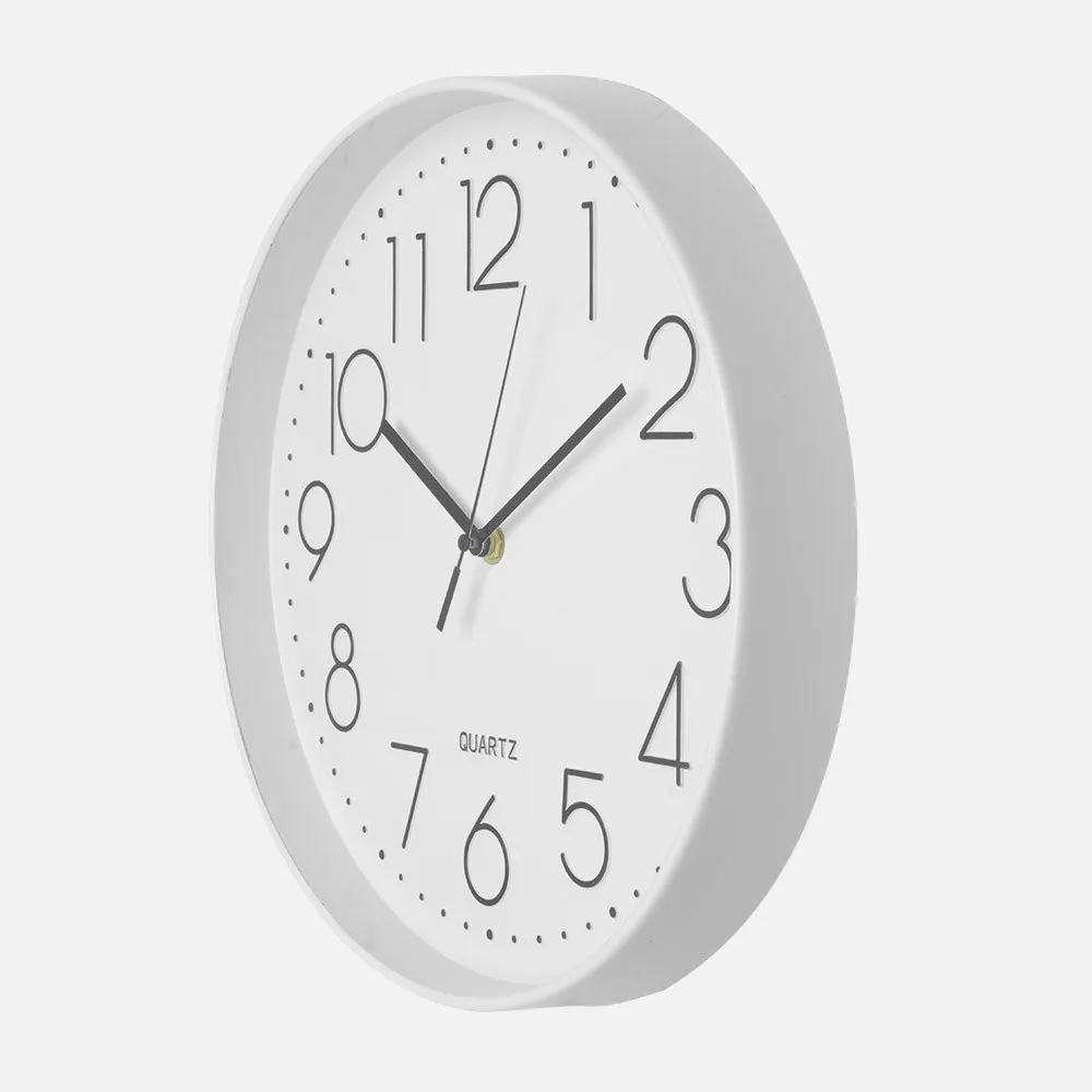 Reloj De Pared Tiempo Blanco 30d Mov.continuo