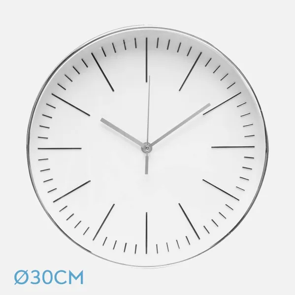 Wall Clock Hera Silver 30d Continuous Movement