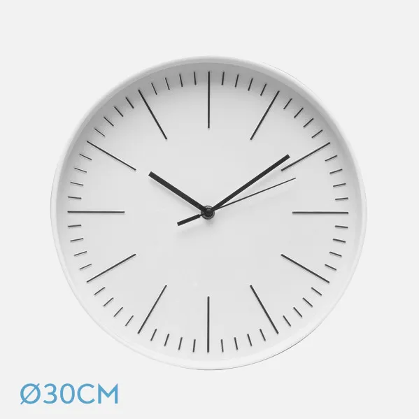 Wall Clock Hera White 30d Continuous Movement