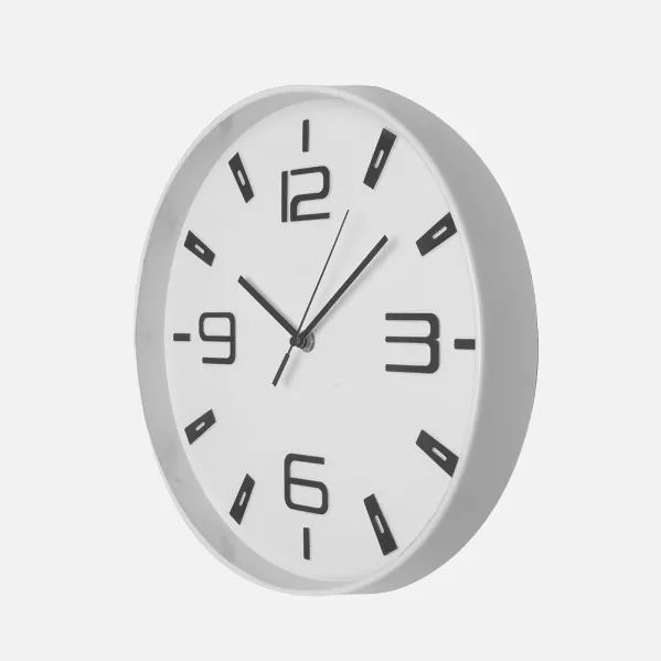 Reloj De Pared Aroa Blanco Movimiento Continuo 30d
