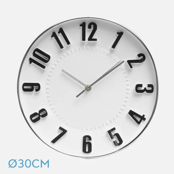 Wall Clock Hora Silver 30d Continuous Movement