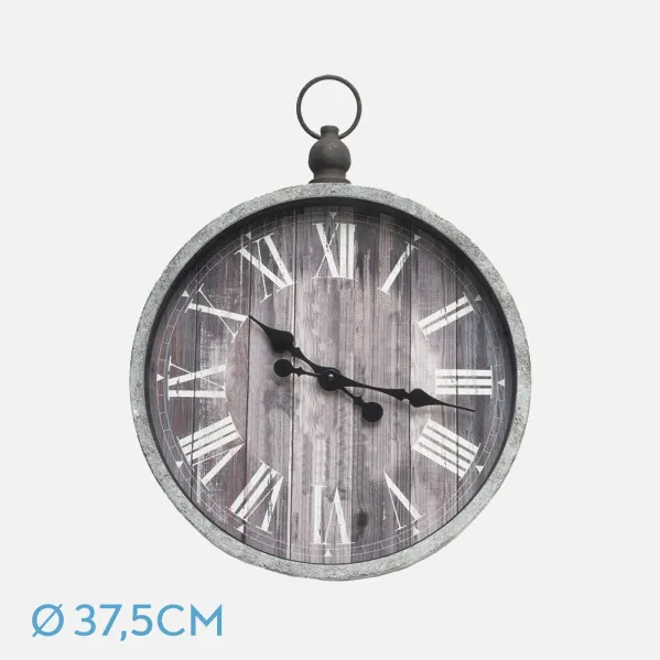 Reloj De Pared Velvet Rustico 44x37,5x6cm Agujas Retro