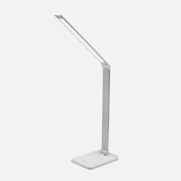 Flexo Decada Plata 7w 525lm 6000k Reg. En 3 Intensidades Tactil Plegable Gira 180º 60x11x19cm