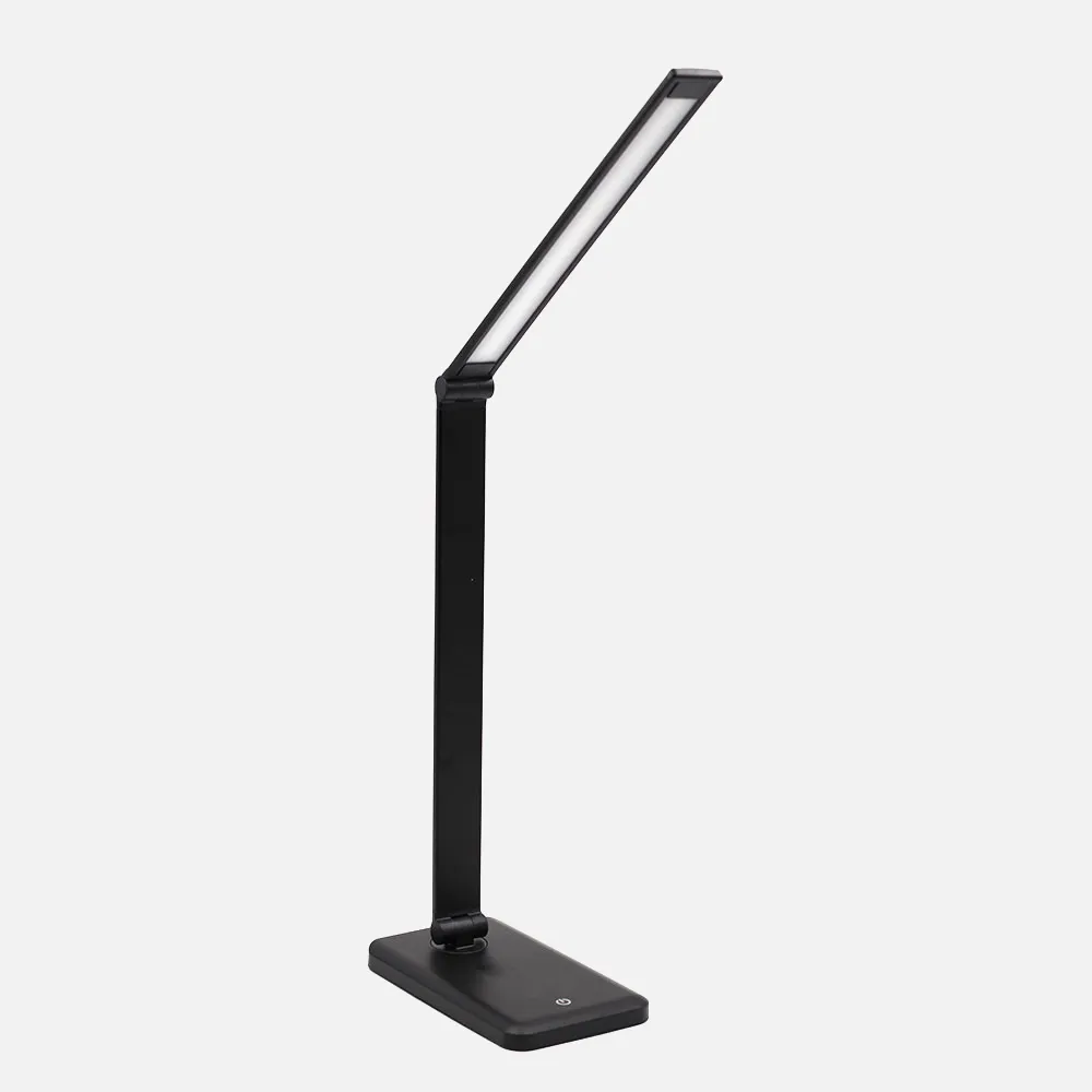 203571009 - Flexo Decada Negro 7w 525lm 6000k Reg. En 3 Intensidades Tactil Plegable Gira 180º 60x11x19cm