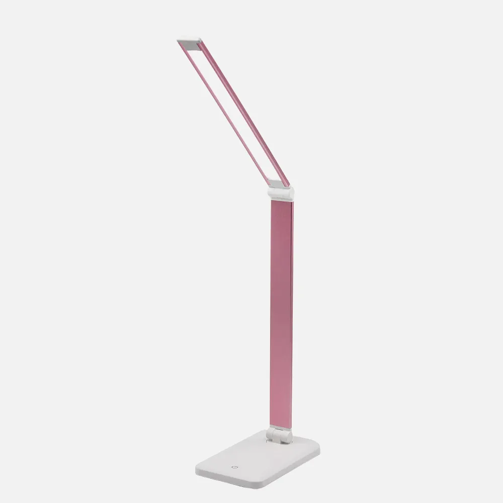 Flexo Decada Rosa 7w 525lm 6000k Reg. En 3 Intensidades Tactil Plegable Gira 180º 60x11x19cm
