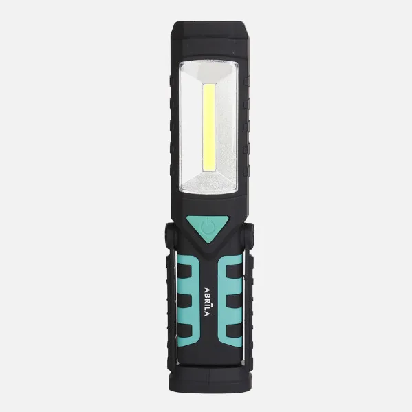 Linterna Led De Trabajo Foton 3en1 Encendido+2cob+emergencia 300lm Base Magnetica Y Gancho Giratorio 