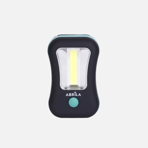Linterna Led Cob Flash Compacta C/gancho E Iman 200lm 9,5x6x3,5cm Neg/verd 3xaaa Incluid
