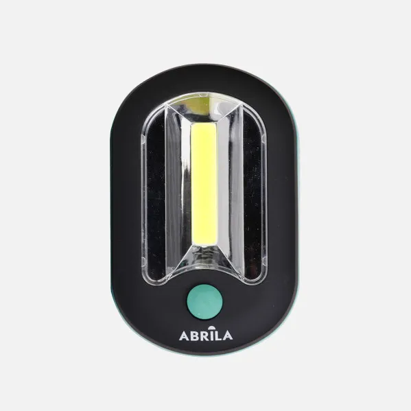 Linterna Led Cob Flash C/gancho E Iman Negro/verde 200lm 9,5x6x3,5cm Compact 3xaaa Incluida