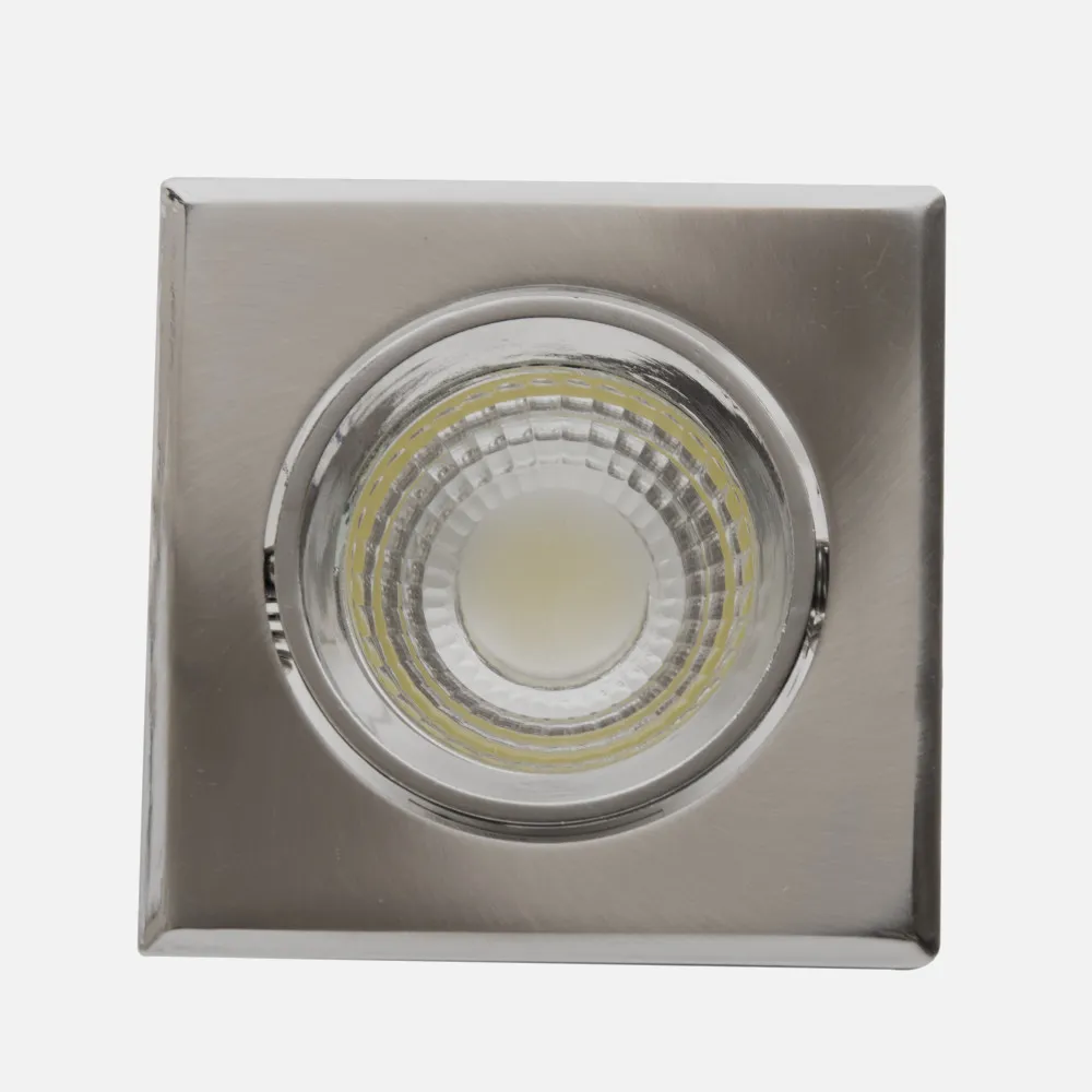 Empotrable Cuadrado Led Urano 5w 450lm 4000k Niquel 9.5x9.5