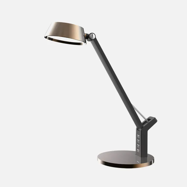 Flexo Goya Cobre/negro 8w 590lm 3000k, 4000k, 6500k Regulable Intensidad Puerto USB Tactil 40,4x17,1x31,6 Cm