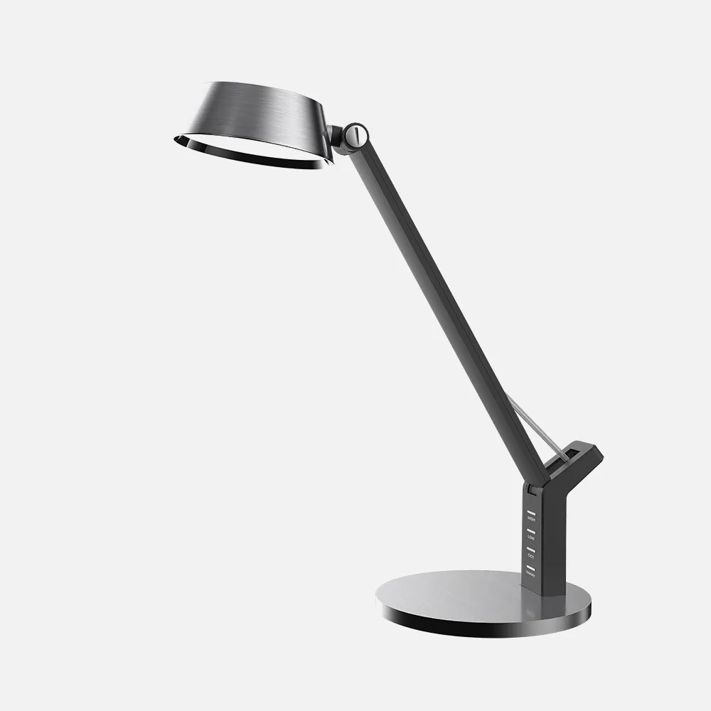205571003 - Flexo Goya Niquel/negro 8w 590lm 3000k, 4000k, 6500k Regulable Intensidad Puerto USB Tactil 40,4x17,1x31,6 Cm