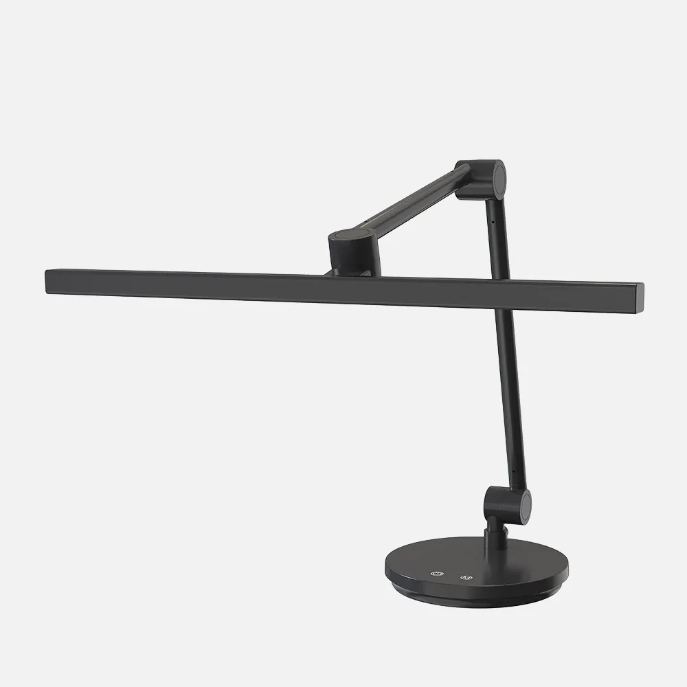 Flexo Borges Negro 10w 900lm 3000-4000-6500k 3 Intens. De Luz Articulable Orientable Tactil Regx48x18,4 Cm
