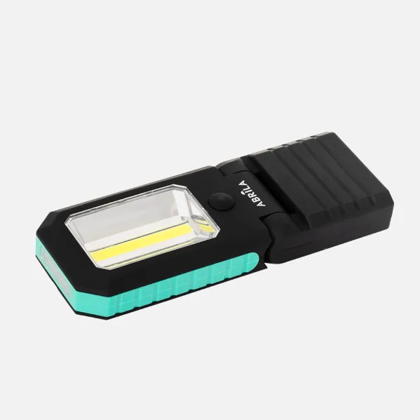 Linterna De Trabajo Rumbo Led+cob 300lm Articulabl 2,5x15,5x6cm Imanes,gancho,pilas Incluid