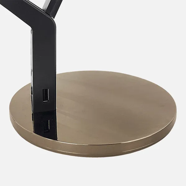 Flexo Goya Cobre/negro 8w 590lm 3000k, 4000k, 6500k Regulable Intensidad Puerto USB Tactil 40,4x17,1x31,6 Cm