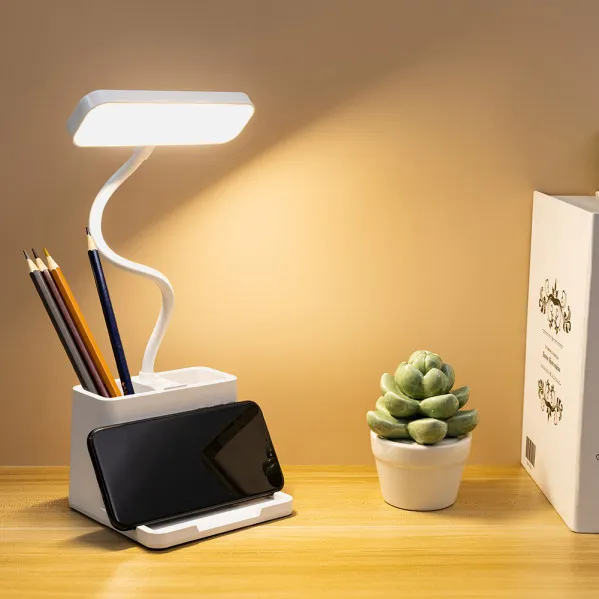 Desk Lamp Genio 6w 3000-4500-6000k White 450lm Dimmable Int.35,5x12x11,5cm Pencil Holder Flexible