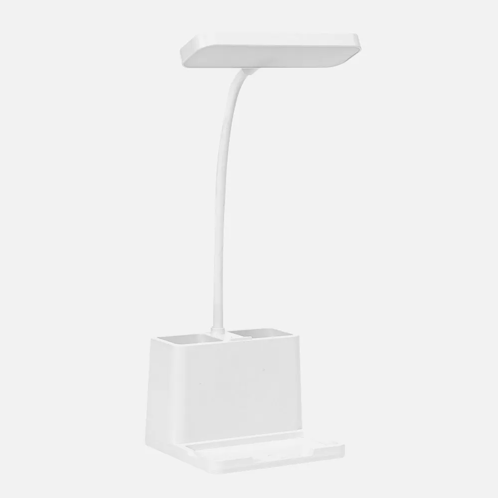 Flexo Genio 6w 3000-4500-6000k Blanco 450lm Int.regulab.35,5x12x11,5cm Portalapiz Flexible