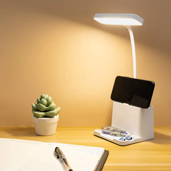 Desk Lamp Genio 6w 3000-4500-6000k White 450lm Dimmable Int.35,5x12x11,5cm Pencil Holder Flexible