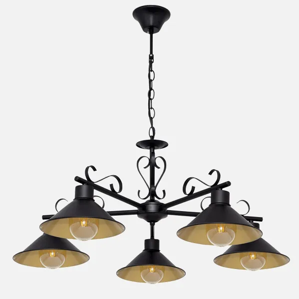Lamp Azalea 5xe27 Black/gold Regx74x74 Cm