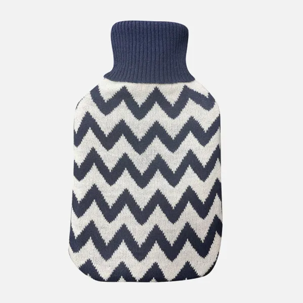 Hot Water Bottle Mimo 1,7l Blue Borlon Lining 20x32x4 Cm Flexible And Pleasant To The Touch