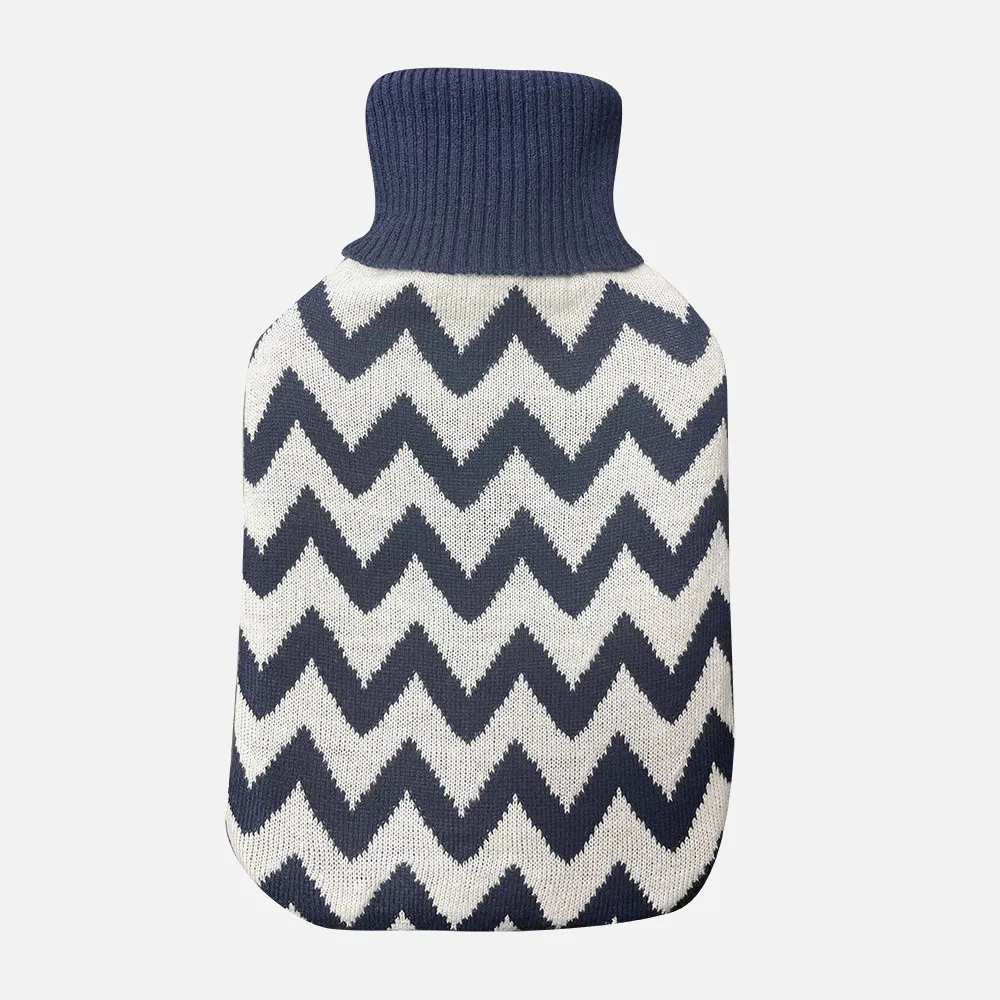 202815308 - Hot Water Bottle Mimo 1,7l Blue Borlon Lining 20x32x4 Cm Flexible And Pleasant To The Touch