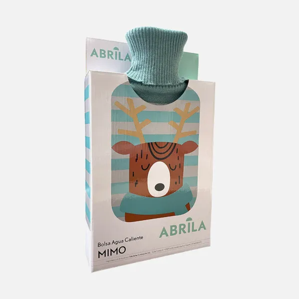 Bolsa Agua Caliente Mimo 1,7l Forro Azul Reno 20x32x4 Cm Flexible Y Agradable Al Tacto