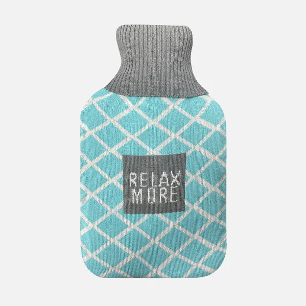 Bolsa Agua Caliente Mimo 1,7l Forro Azul Relax 20x32x4 Cm Flexible Y Agradable Al Tacto