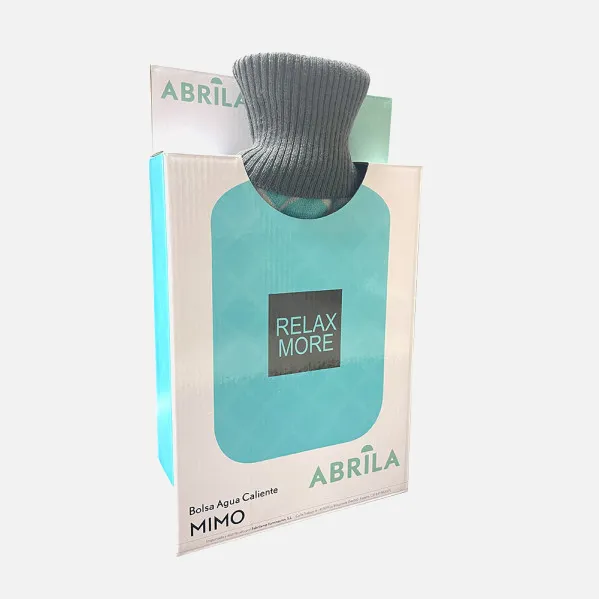 Bolsa Agua Caliente Mimo 1,7l Forro Azul Relax 20x32x4 Cm Flexible Y Agradable Al Tacto
