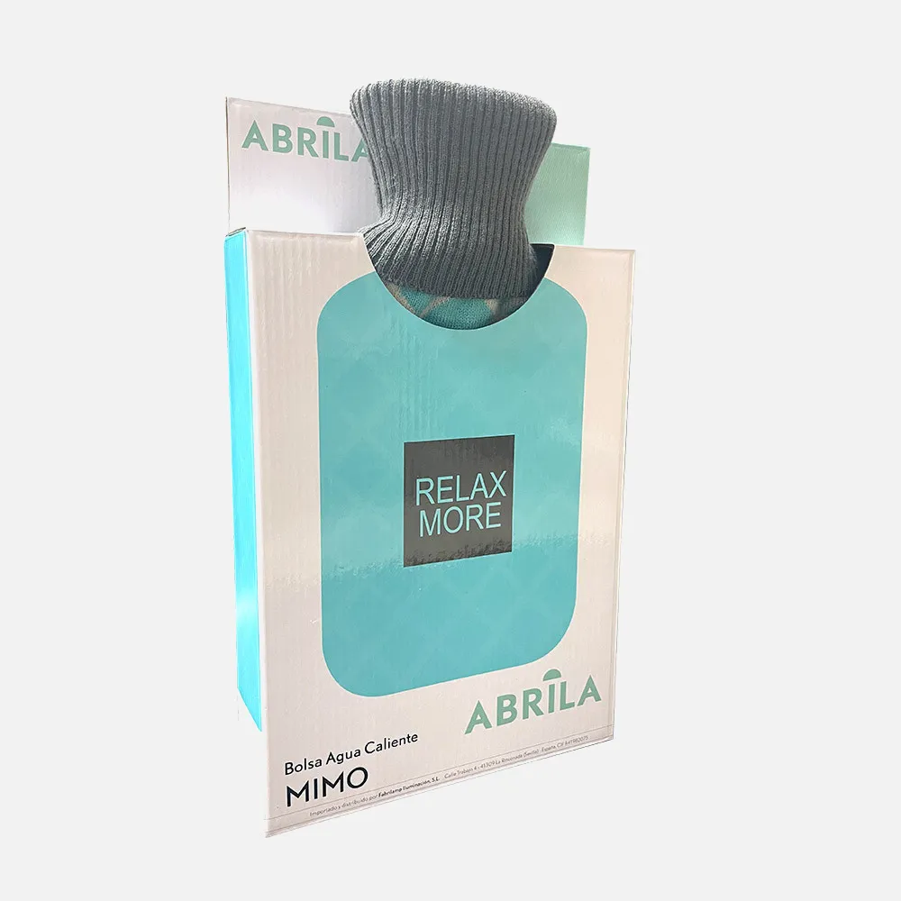 Bolsa Agua Caliente Mimo 1,7l Forro Azul Relax 20x32x4 Cm Flexible Y Agradable Al Tacto